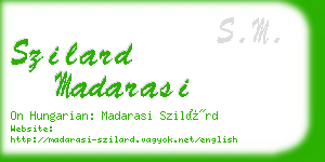 szilard madarasi business card